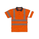 Polo manga corta combinado WORKTEAM C3882 Ref.WTC3882-NARANJA AV/GRIS OSCURO