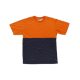 Camiseta manga corta combinada sin bolsillos WORKTEAM C6020 Ref.WTC6020-MARINO/NARANJA AV