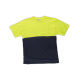 Camiseta manga corta combinada sin bolsillos WORKTEAM C6020 Ref.WTC6020-MARINO/AMARILLO AV