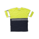 Camiseta manga corta combinada WORKTEAM C6030 Ref.WTC6030-MARINO/AMARILLO AV