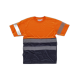 Camiseta manga corta combinada WORKTEAM C6040 Ref.WTC6040-MARINO/NARANJA AV