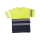 Camiseta manga corta combinada WORKTEAM C6040 Ref.WTC6040-MARINO/AMARILLO AV