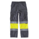Pantalón con 2 cintas de alta visibilidad y reflectante WORKTEAM C4018 Ref.WTC4018-GRIS/AMARILLO AV
