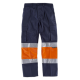 Pantalón con 2 cintas de alta visibilidad y reflectante WORKTEAM C4018 Ref.WTC4018-MARINO/NARANJA AV