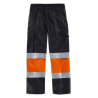 Pantalón con 2 cintas de alta visibilidad y reflectante WORKTEAM C4018