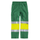 Pantalón con 2 cintas de alta visibilidad y reflectante WORKTEAM C4018 Ref.WTC4018-VERDE PISTACHO/AMARILLO AV