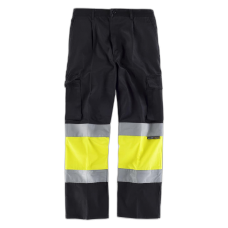 Pantalón con 2 cintas de alta visibilidad y reflectante WORKTEAM C4018