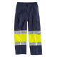 Pantalón con 2 cintas de alta visibilidad y reflectante WORKTEAM C4018 Ref.WTC4018-MARINO/AMARILLO AV