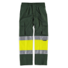 Pantalón con 2 cintas de alta visibilidad y reflectante WORKTEAM C4018