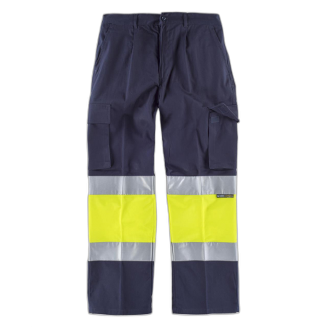 Pantalón combinado con cintura elástica WORKTEAM C4019