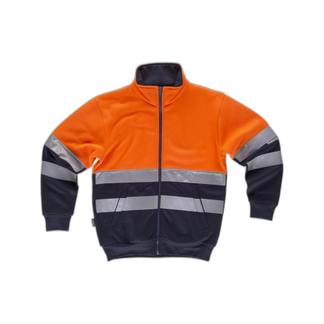 Sudadera AV combinada con cierre cremallera WORKTEAM C9037