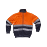 Sudadera AV combinada con cierre cremallera WORKTEAM C9037