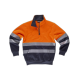 Sudadera AV combinada con media cremallera WORKTEAM C9035 Ref.WTC9035-NARANJA AV/MARINO