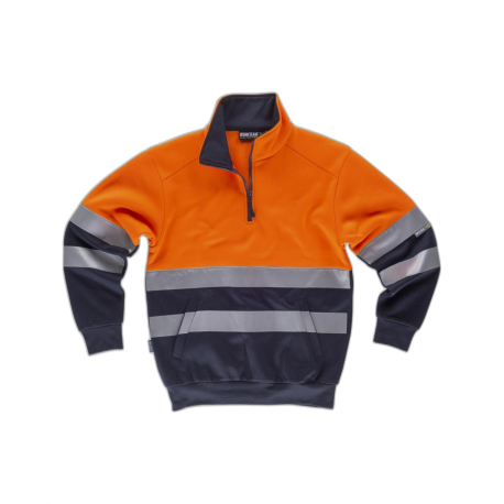 Sudadera AV combinada con media cremallera WORKTEAM C9035