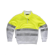 Sudadera AV combinada con media cremallera WORKTEAM C9035 Ref.WTC9035-AMARILLO AV/BLANCO