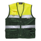 Chaleco tipo safari multibolsillos bicolor WORKTEAM C4010 Ref.WTC4010-VERDE OSCURO/AMARILLO AV