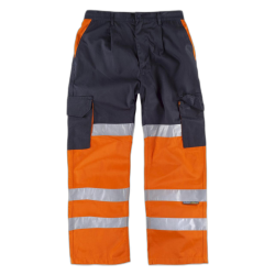 Pantalón combinado alta visibilidad con cintas reflectantes WORKTEAM C3214