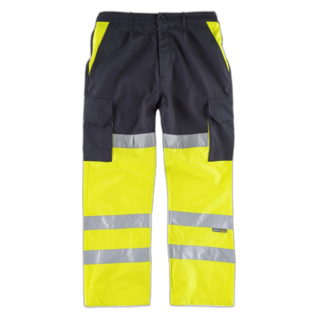 Pantalón combinado alta visibilidad con cintas reflectantes WORKTEAM C3214