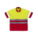 Camisa manga corta combinada con 2 bolsos de pecho y con cintas reflectantes WORKTEAM C3812 Ref.WTC3812-ROJO/AMARILLO AV