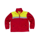 Forro polar bicolor con cremallera y cintas reflectantes WORKTEAM C4030 Ref.WTC4030-ROJO AMARILLO AV