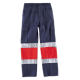 Pantalón multibolsillos con dos cintas de alta visibilidad WORKTEAM C4057 Ref.WTC4057-MARINO/ROJO AV