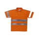 Polo manga corta alta visibilidad cintas reflectantes en torso y mangas WORKTEAM C3880 Ref.WTC3880-NARANJA AV
