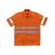 Camisa manga corta con un bolso de pecho y cintas reflectantes WORKTEAM C3810 Ref.WTC3810-NARANJA AV