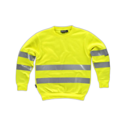 Sudadera AV cuello redondo con cintas reflectantes en torso y mangas WORKTEAM C9030