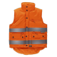Chaleco multibolsillos de alta visibilidad con cintas reflectantes WORKTEAM C3209 Ref.WTC3209-NARANJA AV