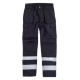 Pantalón multibolsillos con cintas reflectantes de diferentes tamaños WORKTEAM C2911 Ref.WTC2911-NEGRO