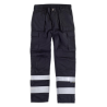 Pantalón multibolsillos con cintas reflectantes de diferentes tamaños WORKTEAM C2911