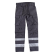 Pantalón multibolsillos con cintas reflectantes de diferentes tamaños WORKTEAM C2911 Ref.WTC2911-GRIS