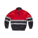 Sudadera combinada con cintas reflectantes WORKTEAM C9033 Ref.WTC9033-ROJO/NEGRO