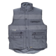 Chaleco acolchado y multibolsillos con cortavientos y 2 cintas reflectantes WORKTEAM S3207 Ref.WTS3207-GRIS