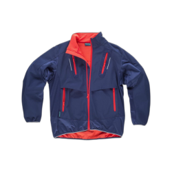 Chaqueta Workshell con tejido Ripstop combinada y con detalles reflectantes WORKTEAM WF2700