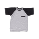 Camiseta de manga corta con mangas a contraste y bolsillo en pecho WORKTEAM WF1016 Ref.WTWF1016-GRIS CLARO/NEGRO