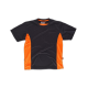 Camiseta linea 6 WORKTEAM WF1616 Ref.WTWF1616-NEGRO/NARANJA AV