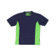 Camiseta linea 6 WORKTEAM WF1616 Ref.WTWF1616-MARINO/VERDE FLUOR