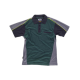 Polo linea 5 combinado en 3 colores con vivos reflectantes WORKTEAM WF5855 Ref.WTWF5855-VERDE/GRIS OSCURO/NEGRO