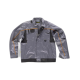 Cazadora linea 9 combinada con cierre cremallera tejido Beaver Nylon WORKTEAM WF1901 Ref.WTWF1901-GRIS/NEGRO