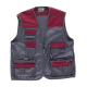 Chaleco linea 8 tipo safari combinado WORKTEAM WF1854 Ref.WTWF1854-GRIS/GRANATE
