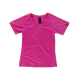 Camiseta deporte de mujer manga corta con cuello a pico WORKTEAM S7525 Ref.WTS7525-ROSA FLUOR