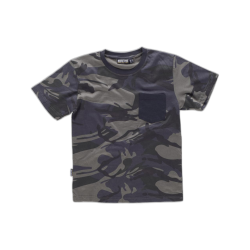 Camiseta camuflaje manga corta combinada con negro WORKTEAM S8520