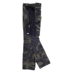 Pantalón camuflaje combinado con negro