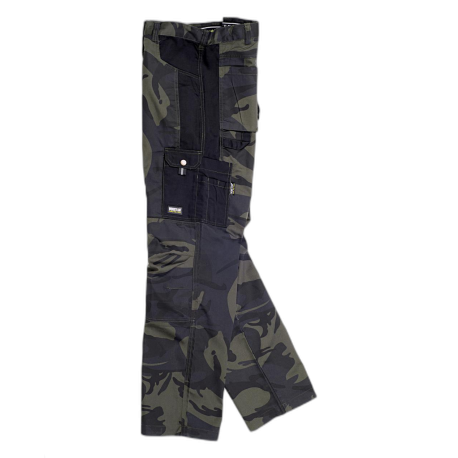 Pantalón camuflaje combinado con negro WORKTEAM S8515
