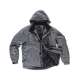 Parka jaspeada con costuras y vivos alta visibilidad WORKTEAM S1150 Ref.WTS1150-GRIS