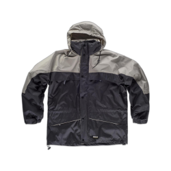 Parka bicolor, impermeable y con forro polar desmontable