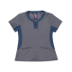 Casaca de mujer elástica y combinada WORKTEAM B6954 Ref.WTB6954-GRIS/AZAFATA