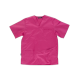 Casaca sanitario cuello de pico manga corta WORKTEAM B9200 Ref.WTB9200-ROSA FUCSIA