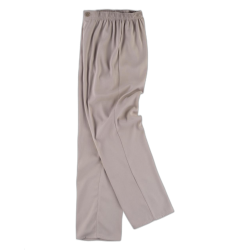 Pantalón con cintura elástica, bragueta de cremallera, sin bolsillos